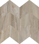10x12 Famed Chevron Mosaic Marble-Look Polished Smooth Porcelain Tile