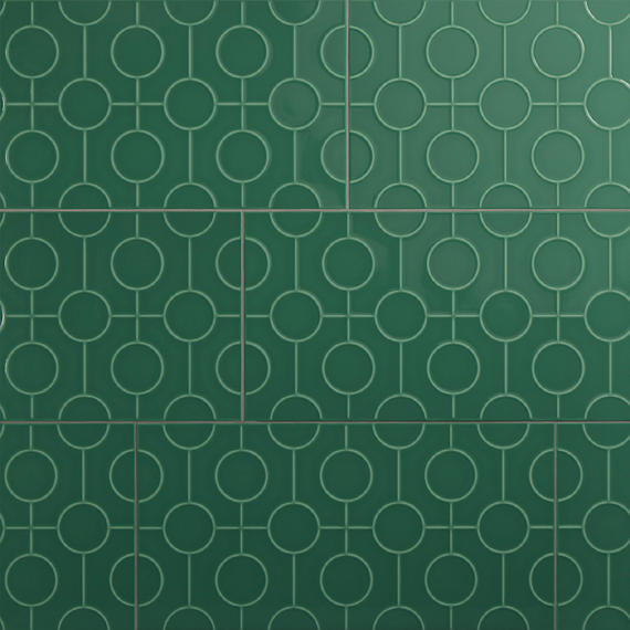 12x24 Luminique 3D-Geometric Linear-Circular Natural Solid-Color Glossy Smooth Ceramic Tile