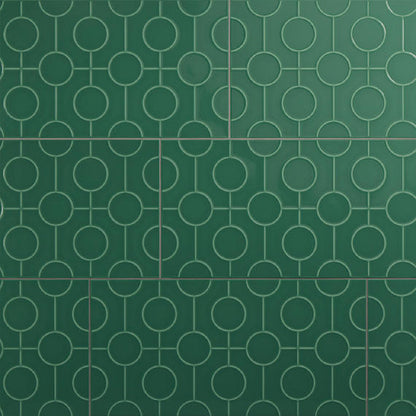 12x24 Luminique 3D-Geometric Linear-Circular Natural Solid-Color Glossy Smooth Ceramic Tile