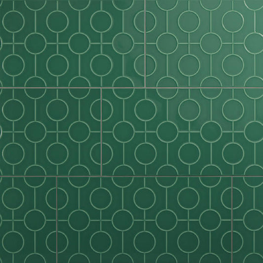 12x24 Luminique 3D-Geometric Linear-Circular Natural Solid-Color Glossy Smooth Ceramic Tile