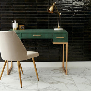 Gray Marble - 24x48 Marble Attache Lavish Natural Marble-Look Polished Smooth Porcelain Tile