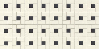12x24 Keystones Dotted Pinwheel Mosaic Mixed-Color Matte Smooth Porcelain Tile