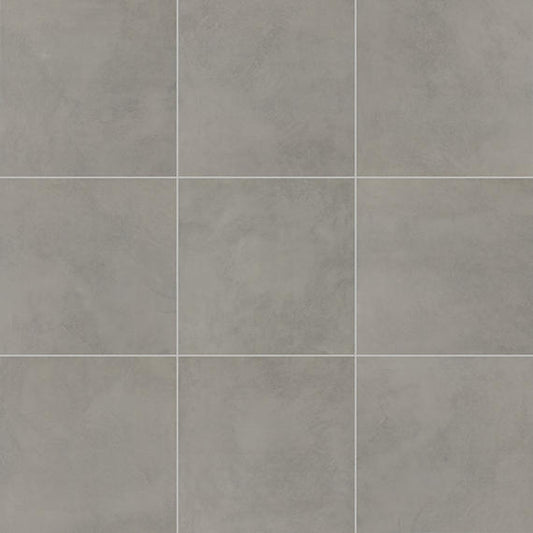 24x24 Indoterra Stepwise Concrete-Look Matte Smooth Porcelain Tile