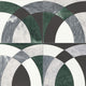 12x12 Eclessia Marble Ellipse Oval Arches Mosaic Mixed-Color Polished Smooth Marble Tile