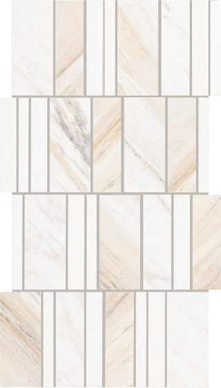 18x10 Perfit Mosaix Random Pattern Mosaic Marble-Look Honed Smooth Stone Tile