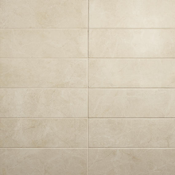 6x18 Platinum Natural Marble-Look Glossy Smooth Porcelain Tile