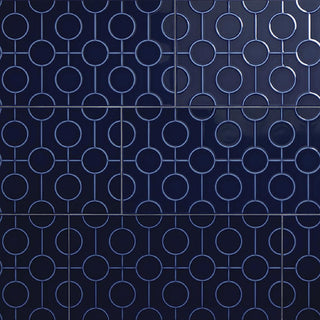 12x24 Luminique 3D-Geometric Linear-Circular Natural Solid-Color Glossy Smooth Ceramic Tile