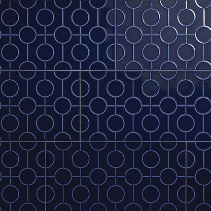 12x24 Luminique 3D-Geometric Linear-Circular Natural Solid-Color Glossy Smooth Ceramic Tile