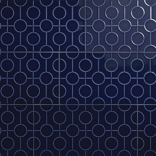 12x24 Luminique 3D-Geometric Linear-Circular Natural Solid-Color Glossy Smooth Ceramic Tile