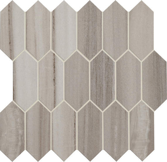 12x13 Marble Attache Hexagon Mosaic Marble-Look Matte Smooth Porcelain Tile