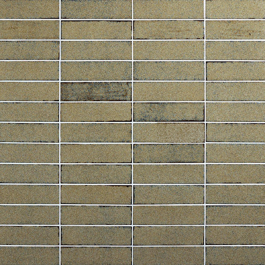 2x9 Iridescent Isles Natural Mixed-Color Glossy Smooth Porcelain Tile
