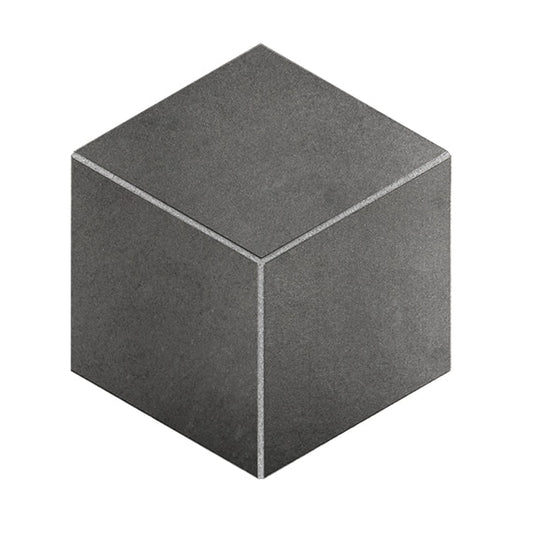 12x12 Emergent Hexagon Mosaic Stone-Look Satin Geometric Cube Porcelain Tile