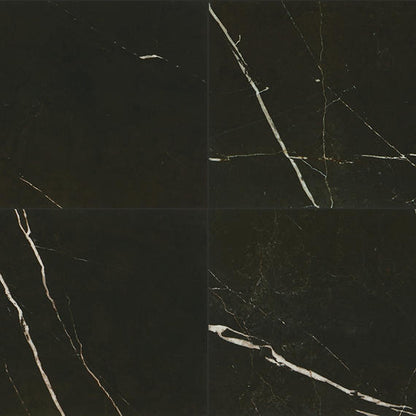 24x24 Marble Attache Natural Marble-Look Polished Smooth Porcelain Tile