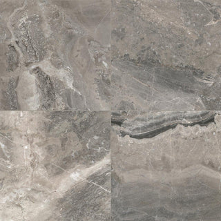 24x24 Marble Attache Natural Marble-Look Matte Smooth Porcelain Tile