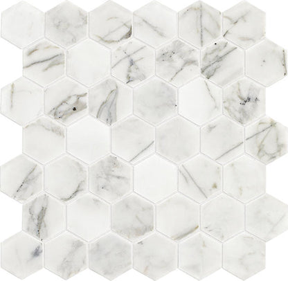 13x13 Hexagon Mosaic Polished Smooth Marble Tile