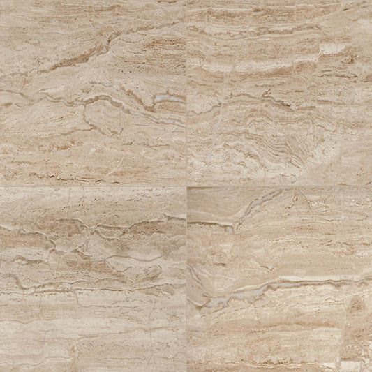 24x24 Marble Attache Natural Marble-Look Matte Smooth Porcelain Tile
