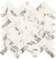 13x14 Eclessia Marble Herringbone Mosaic Marble-Look Honed Smooth Marble Tile