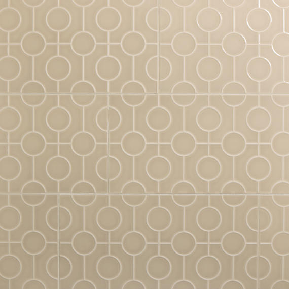 12x24 Luminique 3D-Geometric Linear-Circular Natural Solid-Color Glossy Smooth Ceramic Tile