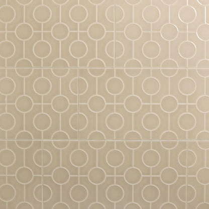 12x24 Luminique 3D-Geometric Linear-Circular Natural Solid-Color Glossy Smooth Ceramic Tile