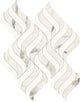 14x18 Eclessia Marble Wave Mosaic Mixed-Color Polished Smooth Marble Tile