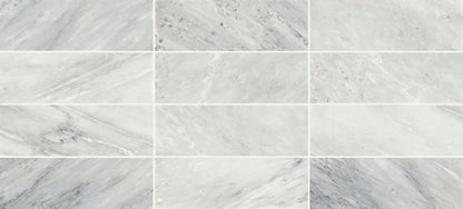 4x12 Gamma Intense Veining Natural Marble-Look Honed Smooth Stone Tile