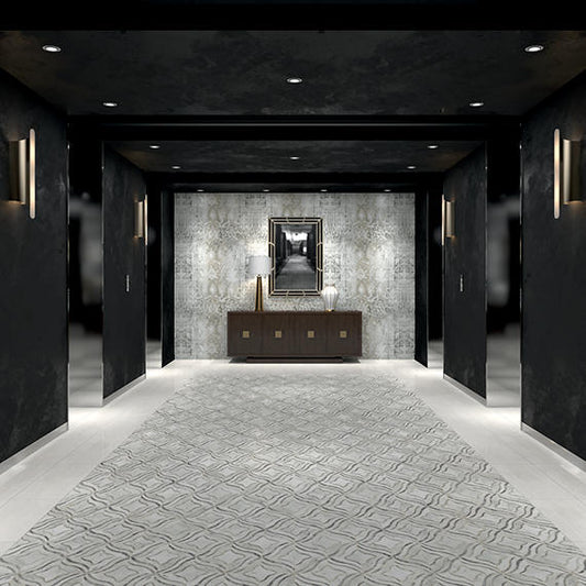 11x11 Lavaliere Petal Floral Wave Mosaic Mixed-Color Polished Natural Marble Tile