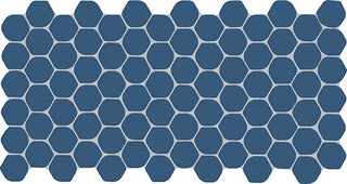 12x21 Keystones Hexagon Mosaic Solid-Color Matte Smooth Porcelain Tile