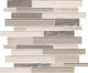 12x14 Idyllic Blends Random Pattern Linear Mosaic Mixed-Material Glossy Smooth Glass Tile
