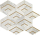 12x14 Lavaliere Diamond Hexagon Chevron Lattice Mosaic Mixed-Color Honed Natural Marble Tile