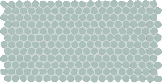 12x22 Keystones Organic Penny Round Mosaic Solid-Color Matte Smooth Porcelain Tile