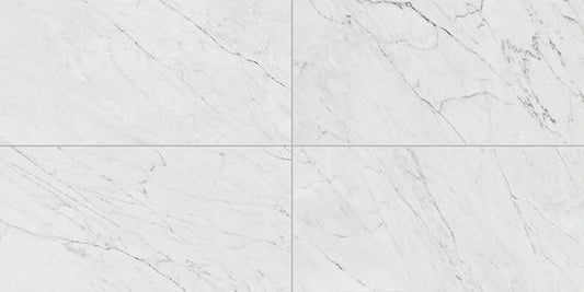 Gray Marble - 12x24 Marble Attache Lavish Natural Marble-Look Satin Smooth Porcelain Tile