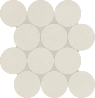 13x13 Indoterra Circle Honeycomb Mosaic Concrete-Look Matte Smooth Porcelain Tile