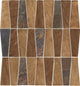 11x12 Regal Pendant Trapezoid Mosaic Mixed-Material Look Glossy Smooth Quartzite Tile