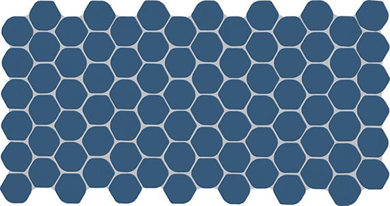 12x24 Keystones Organic Penny Round Mosaic Solid-Color Matte Smooth Porcelain Tile