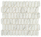 12x12 Statuette Picket Mosaic Marble-Look Matte Smooth Glass Tile