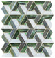 13x15 Vivify Trapezoid Mosaic Mixed-Color Glossy Smooth Glass Tile