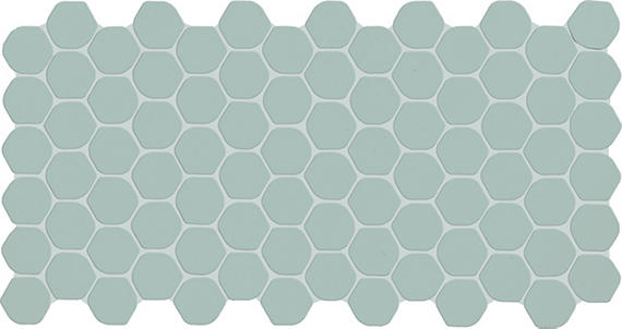 12x21 Keystones Hexagon  Mosaic Solid-Color Matte Smooth Porcelain Tile