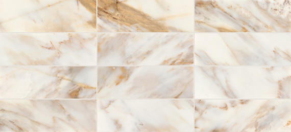 4x12 Gamma Intense Veining Natural Marble-Look Honed Smooth Stone Tile