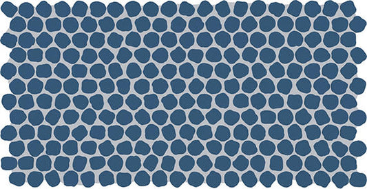 12x22 Keystones Organic Penny Round Mosaic Solid-Color Matte Smooth Porcelain Tile