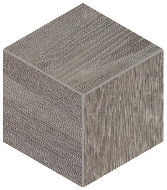 12x12 Emerson Wood Hexagon Scratch Resistant Rhombille Cube Mosaic Wood-Look Matte Porcelain Tile