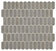 12x12 Statuette Picket Mosaic Marble-Look Matte Smooth Glass Tile