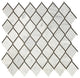 14x14 Lavaliere Diamond Chain Lattice Mosaic Mixed-Color Polished Natural Marble Tile