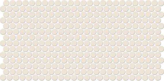10x22 Keystones Circle Penny Round Mosaic Solid-Color Matte Smooth Porcelain Tile