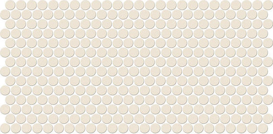 10x22 Keystones Circle Penny Round Mosaic Solid-Color Matte Smooth Porcelain Tile