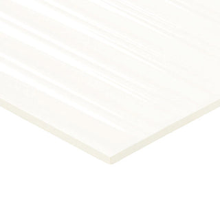 Pure White - 12x24 Luminique Natural Solid-Color Glossy 3D-Geometric Fluted Ceramic Tile