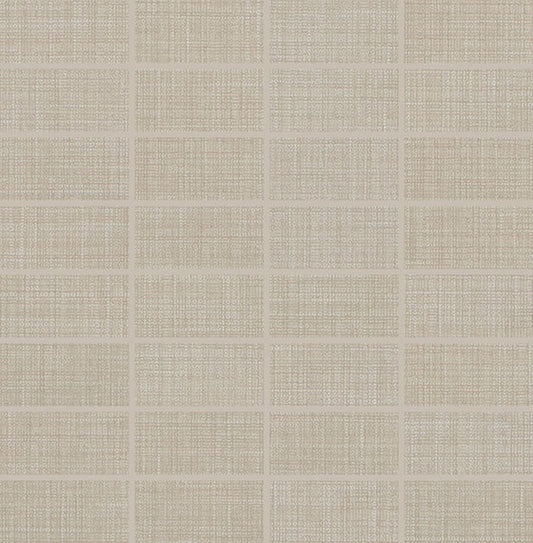 12x12 Fabric Art Straight Joint Mosaic Fabric-Look Matte Smooth Porcelain Tile