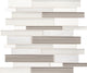 12x14 Idyllic Blends Random Pattern Linear Mosaic Mixed-Material Glossy Smooth Glass Tile