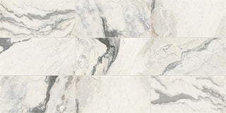 12x24 Gamma Intense Veining Natural Marble-Look Polished Smooth Stone Tile