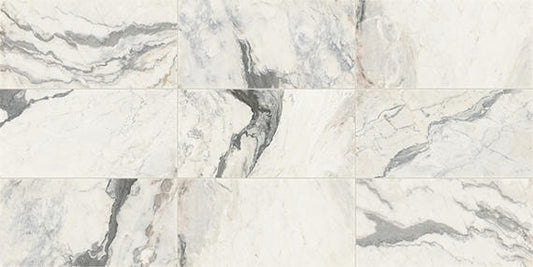 24x48 Gamma Intense Veining Natural Marble-Look Polished Smooth Stone Tile