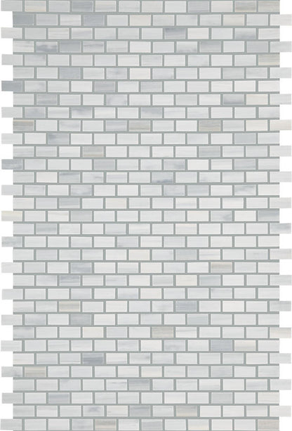 12x18 Perfit Mosaix Subway Pattern Mosaic Marble-Look Polished Smooth Stone Tile